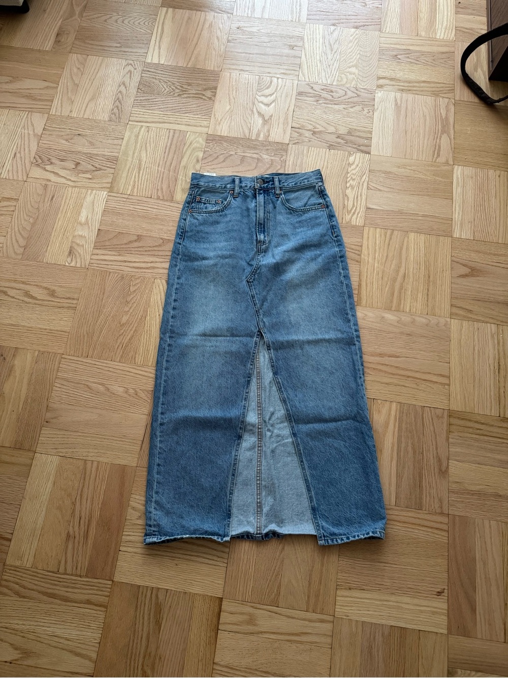 Aritzia denim forum 90s vintage maxi jean skirt